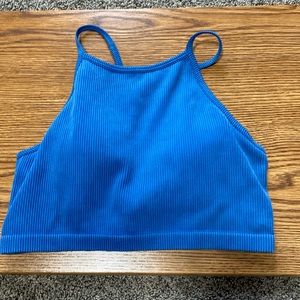 Cropped tank top with built in bra